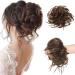 SEGO Hair Extensions Hairpiece Bun Hair Tie Updos Like Real Hair 45 G Ash Brown