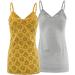 Manci Women's Cotton Maternity Pajama Top Tank Cami | Nursing Sleep Bra | L Gray+Yellow - Buy Online on GoSupps.com