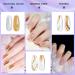 Rechoo 6pcs Gel Liner Nail Art Set - Multicolor French Manicure UV Gel Polish with Platinum Glitter - 10ml each - Buy Online on GoSupps.com