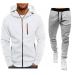Hanxiulin jogging suit men training suit leisure suit jogging pants training suit house suit pants men training suit leisure suit training suit training suit house suit sweat jacket white l