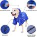 Docio Waterproof Dog Raincoat with Hood & Collar Hole | Reflective Strip | 3XL Blue Jacket for Medium & Large Dogs | 1 Pack - Buy Online on GoSupps.com