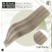 Runature Real Hair Tape-In Extensions - Dark Blonde & Platinum Blonde 45cm (18 inch) | 50g 20 Pieces #19P60 #19AP60 - Buy Online on GoSupps.com