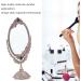 DADEA Vintage Makeup Mirror Vintage Vanity Mirror Double Sided Mirror Desktop Make Up Mirror European Style Metal Retro Double Sided Mirror for Home Bathroom Bedroom Dressing - Buy Online on GoSupps.com