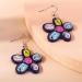 Feyley Acrylic Earrings - Elegant Drop Flower Charm Jewelry for Women - Fashion Statement in Blue - Buy Online on GoSupps.com