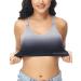 HOFISH Seamless Nursing Sports Bra XL Black-grey | Medium Impact Racerback Maternity Padded Breastfeeding Support Bra - Buy Online on GoSupps.com
