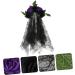 Beatifufu 1pc Rose Flower Headband Black Garland Halloween Flower Rose Veil Headband Black Headband Cosplay Wedding Headpiece Goth Clothes Hair Hoop Costumes for Romantic Hairband Lace - Buy Online on GoSupps.com