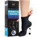 DR. GO Ultra-Soft Neuropathy Socks for Men 100% Seamless Diabetic Socks with Non-Binding Top Enhance Blood Circulation Cushioned Protective Sole for Diabetic Foot 4 Pairs in Black Size 6-9