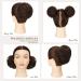 Ruwiss Elegant Long Hair Part Bun Extension - Smooth Tousled Updo with Real Hair Tie for Women - 25g Brown Mixed Scrunchy - Buy Online on GoSupps.com