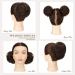 Ruwiss Long Thin Tousled Updo Bun - Real Hair Scrunchy Extension for Women in Golden Chestnut & Light Golden Blonde - 25g Hair Tie - Buy Online on GoSupps.com