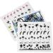 3pcs Summer Coconut Tree Beach Nail Decals - Black Feather & Leaves Art Stickers - Buy Online on GoSupps.com