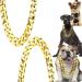 Hoedia Faux Gold Chain Necklace Hip Hop Chain Gold Necklace for Men Gold Chain Necklace 30.7in Punk Style Necklace Removable Chain for Pet Cats & Dogs Taking Pictures Christmas Costume