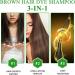 GMOLARSUSCO Dark Brown Hair Dye Shampoo 3 in 1 for gray hair 100% gray coverage for women and men herbal ingredients color shampoo in minutes 500 ml - Buy Online on GoSupps.com