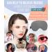 Heated Eye Mask for Dry Eyes | Plant Extract Warm Compress for Eye Care | Stye Therapy & Silk Sleeping Mask - Grey - Buy Online on GoSupps.com