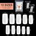 By Vixi 500 Long Corner Nails with Preparation File - 10 Sizes | Opak Express Full Cover Fingernails for Professionals & Home Use - Buy Online on GoSupps.com