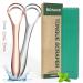 New Upgrade Tongue Scraper with Dual Scraping Head Fight Bad Breath Metal Tongue Cleaner Help Oral Hygiene Tongue Scraper for Adults and Kids Two Colors in Pack Travel Friendly by RONAVO 2 Colors