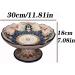 Fruit Bowl Salad Bowl Countertop Fruit Basket Classical Ceramic Fruit Bowl Living Room Dining Room High Feet Fruit Plate Dessert Candy Plate Fruit Bowl for Kitchen Counter (A) - Buy Online on GoSupps.com