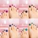 576 Pieces 24 Sets Short False Toenails Glossy Press on Toe Nails - Classic Colorful Artificial Nail Tips for DIY Nail - Buy Online on GoSupps.com