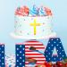 16 Pieces Baptism Cake Toppers Crossing Cupcake Toppers Gold Mirror Acrylic Cake Topper Baptism Decor Christian Decorations (Classic Style) - Buy Online on GoSupps.com