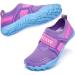 HIITAVE Kids Water Shoes - Quick Drying Aqua Sneakers for Sports - Purple/Light Blue - Big Kid Sizes - Buy Online on GoSupps.com