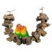 Bird swing chew rope with cork and cork bark cork rope 60 cm budgie parrots cockatiel