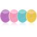 Set of 4 Silicone Facial Cleansing Brushes - Manual Pore Cleanser for Anti-Ageing - Sensitive Skin Suitable - Makeup Tool for All Skin Types (Colour Random)