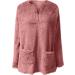 AMhomely Women's Plus Size Teddy Fleece Hoodie with Pocket - Wine XXL - Buy Online on GoSupps.com