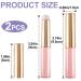 2pcs Silicone Lip Brush Set - Portable Round Head Applicator for Lipstick Lip Gloss & Makeup - Reusable Tool with Cover - Pink - Buy Online on GoSupps.com