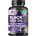 Black Seed Oil - 60 Softgel Capsules Premium Cold Pressed Non-GMO Nigella Sativa, Pure Black Cumin Seed Oil, Omega 3 6 9 Antioxidant Immune Support, Joint, Digestion, Hair & Skin, Gluten-Free & Vegan