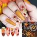 Thanksgiving Fall Maple Leaf Nail Art Glitter Flakes | Golden Orange Fine Glitter Powder & Hexagon Sequins for Manicure & Crafts - Buy Online on GoSupps.com