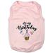 Parisian Pet Dog Summer Clothes | 'It's My Birthday Pink' Funny Dog Tshirt with Embroidery Pattern, Size XL It's My Birthday Pink XL