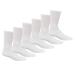 Mens Womens Diabetic Crew Socks Cotton 6-Pack Non-Binding Top & Cushion Sole - White 9-11 White 9-11