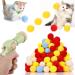 Collazoey cat toys 50 balls cat toys ball pistol plush ball interactive cat toy training cats ball launcher colorful silent cat toys for cats indoor