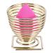 AYNEFY Cosmetic Puff Stand 2 Types Cosmetic Sponge Puff Blender Drying Stand Holder Rack Support Makeup Beauty Tool for Various Makeup Sponges(Gold ( Base)) Gold (Square Base)
