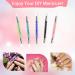 5PCS Nail Art Sculpture Pen Set - Dual Tipped Silicone Cuticle Pusher & Resin Rhinestone Tools for 3D Nail Art Design - International Shipping Available - Buy Online on GoSupps.com