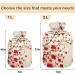 Naanle 2L Hot Water Bottle with Lid - Plum Blossom Transparent Design for Menstrual Cramps Relief Hand & Foot Heat Therapy - Buy Online on GoSupps.com