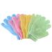 Healifty 4 Pairs Bath Peeling Gloves Mitten Bath Stool Scrubber Brushes Sponge Peeling Pad