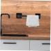 Alipis 2pcs Storage Rack Stainless Steel Wall Shelf Wall Mount Tower Holder Wall-Mounted Towel Bar Rag Rack Blackx2pcs 30.5X7X7CMx2pcs - Buy Online on GoSupps.com