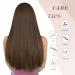 Feshfen Clip-In Extensions - 4PCs 50cm Synthetic Smooth Hair in Chestnut Brown | Long Hair Extensions for Women - Buy Online on GoSupps.com