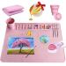 Silicone Craft Mat, Silicone mats for Crafts,20"x16"Silicone Painting mat, Non-Stick Silicone Art Mat with Cup - Dtachable Collapsible Cup, Craft mat, Paint mat, Silicone mat for Resin Casting