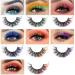 Fluffy Colored False Eyelashes | Voluminous Wispy Russian Strip Lashes in 7 Colors - Faux Mink D Curl - Buy Online on GoSupps.com