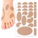 44 Pcs Moleskin Adhesive Pads Flannel Adhesive Pads Avoid Skin Blister for Foot Hand(Complexion)