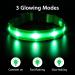 Masbrill LED Dog Collar - Luminous Waterproof Safety Collar with 3 Flashing Lights for Small Medium & Large Dogs (Adjustable 28-40cm/11-15.7in) - Green - Buy Online on GoSupps.com