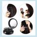 Mini Hairbrush Set - 3 Foldable Brushes with Mirror | Travel Hairbrush & Round Massage Comb (Black Silver Purple) - Perfect for Handbags - Buy Online on GoSupps.com