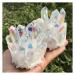 Necklaces Natural Crystal Rough 1pc Natural Clear Quartz Electroplating Angel Aura Crystal Cluster Aquarium Decoration Home Ornaments