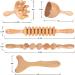 Wood Therapy Massage Tools Kit for Lymphatic Drainage, Muscle Pain Relief, Anti-Cellulite - 5-in-1 Maderoterapia Set for Body Sculpting and Contouring - Buy Online on GoSupps.com