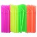 ALINK 500-PCS Neon Colored Flexible Drinking Straws Plastic Disposable Bendy Straws - 7.75" x 0.23" 500-Pack