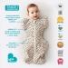 Love To Dream Swaddle UP - Ideal Fabric | Moderate Temperatures | Arms Up Position | Hip-Healthy | Twin Zipper | Easy Nappy Changes | Beige - Small (3.5-6kg) - Buy Online on GoSupps.com