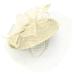 Caprilite Sinamay Fascinator with Saucer Fascinator Wedding Ascot Hat Birdcage Veil One Size Cream