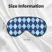 Buy Blue Squares Print Sleep Eye Mask - Soft Blindfold with Elastic Strap for Travel & Night Sleep - Buy Online on GoSupps.com