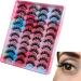 20Pairs Fake Eyelash Lashes Synthetic Fibers Wispy 4 Styles Fluffy Natural Look Suitable for Professionals Makeup Salons Beauty Schools Makeup Artists Use - Buy Online on GoSupps.com